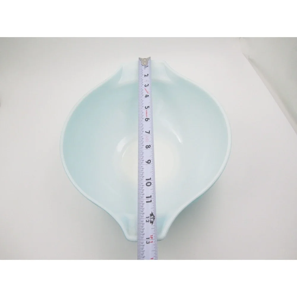 Vtg Pyrex Butterprint Turquoise 444 Cinderella Mixing Bowl 4 Qt Amish Print